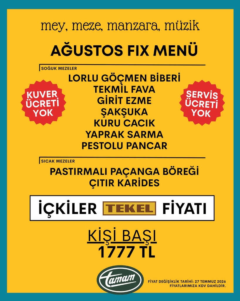 Ağustos Fix Menü