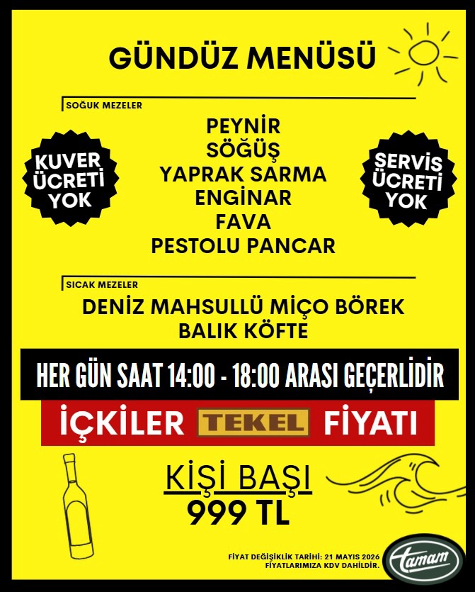 Gündüz Menüsü