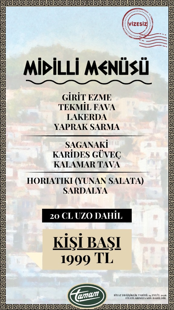 Midilli Menüsü